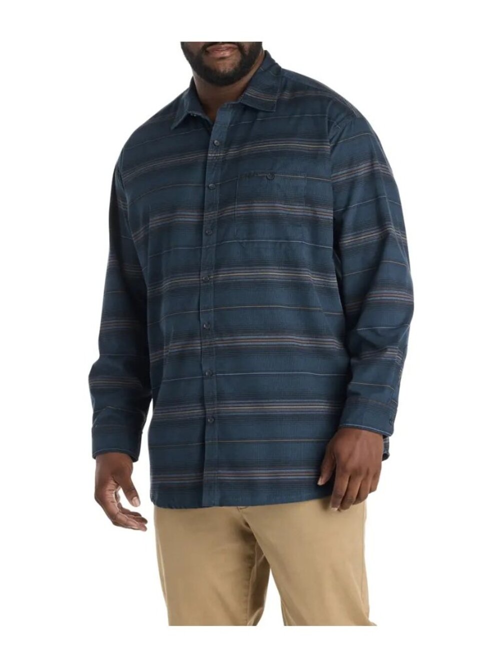Levis Button Down Shirt Men Size Small Blue Long Sleeve 100% Cotton Striped